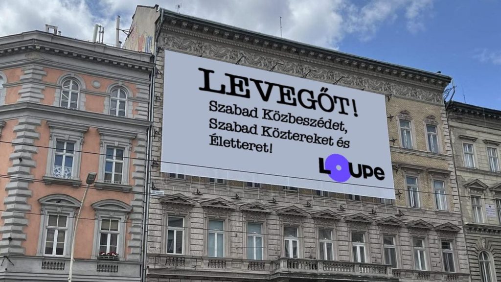plakátkampány, loupe, demonstráció, hősök tere