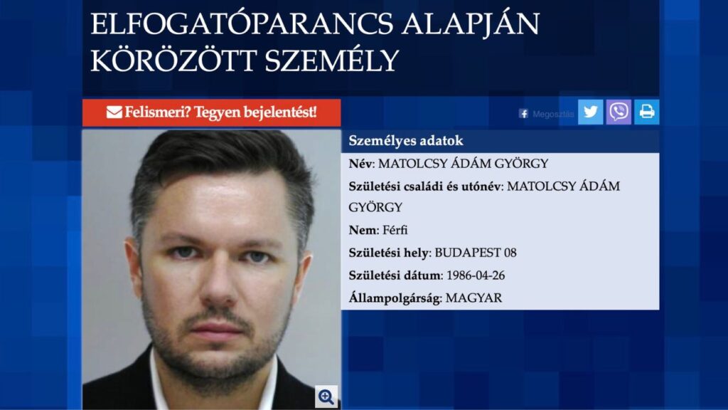 Matolcsy Ádám, nemzetközi elfogatóparancs