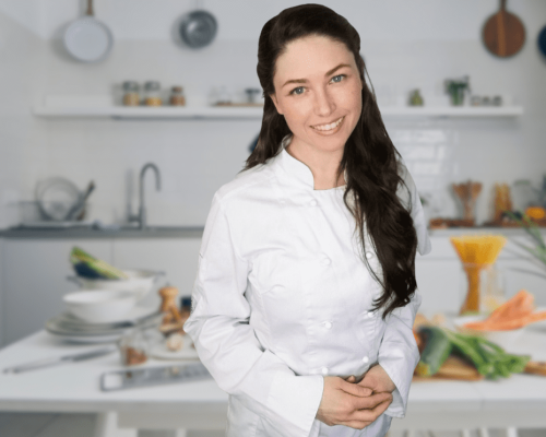 bolbas csilla, vegan konyha, séf Kép forrása Bolbás Csilla - Háttér forrása Canva - Getty Images by Marko Jan